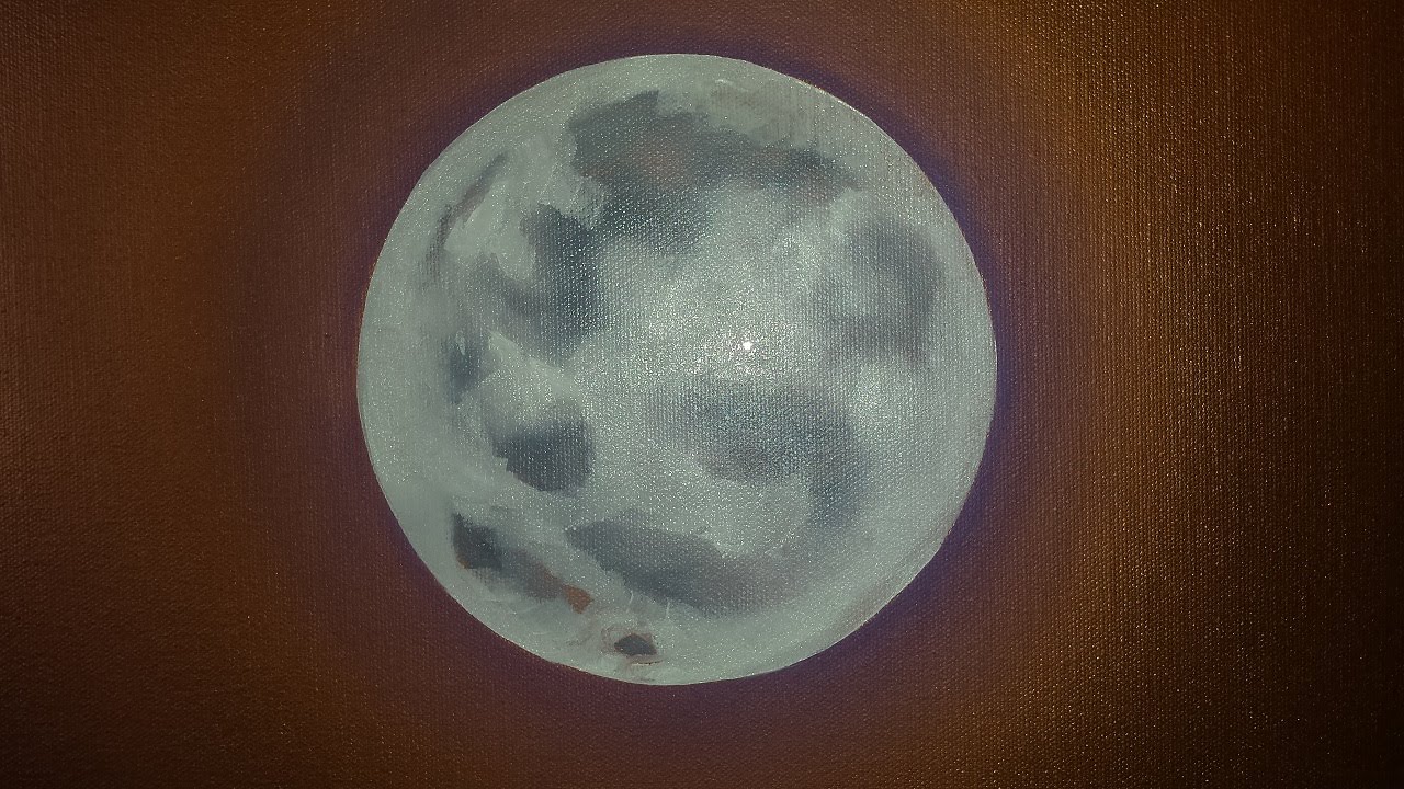 Oil Painting - How To Paint A Moon