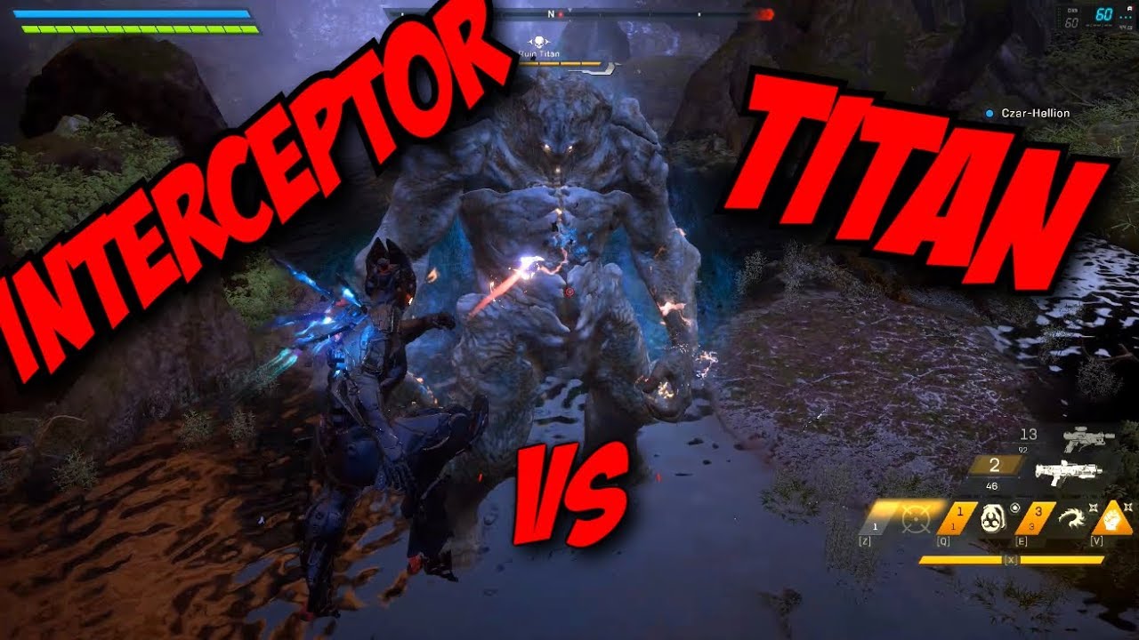 Interceptor Solo Melee Fight vs Titan - First Event Quest - Anthem