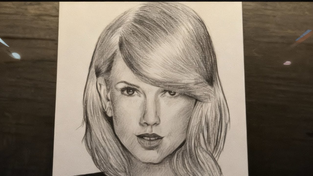 Drawing Taylor Swift in Realism 🎤✨ (Watch Till the End)