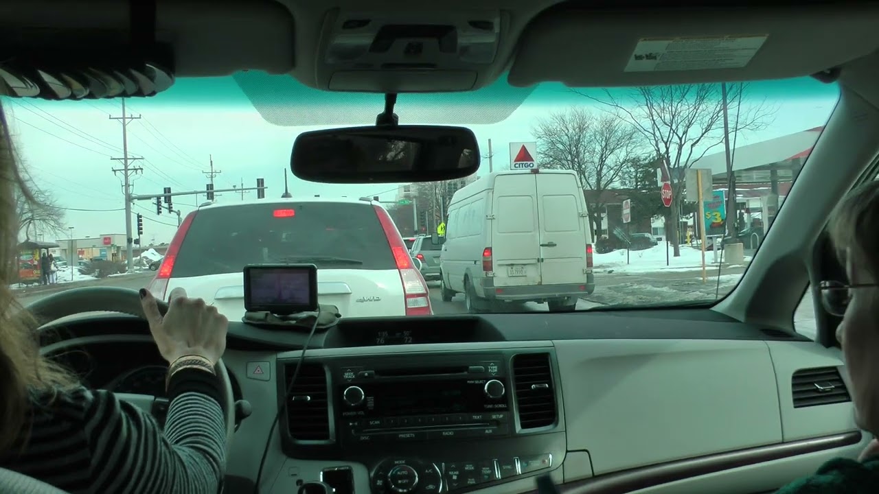 driver view (mostly) of Golf Rd. in Des Plaines, IL from Potter east towards Chicago 3/7/14
