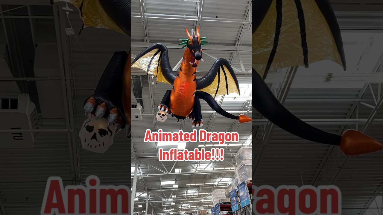 MASSIVE DRAGON INFLATABLE! 🐉#shorts #dragon #halloween #inflatable