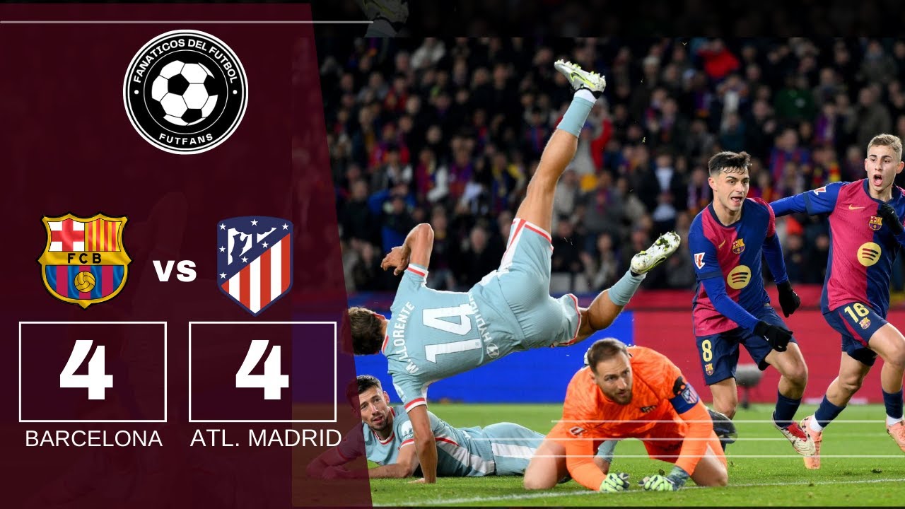 Ag&oacute;nico empate #atleticomadrid 4 - 4  Frente al #fcbarcelona  / #laliga