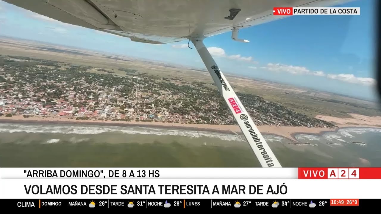 ✈️ A24 vuela desde Santa Teresita hasta Mar de Ajó