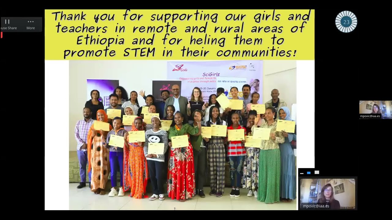 Scigirls: Empowering girls and female teachers through astronomy in rural areas, Ethiopia