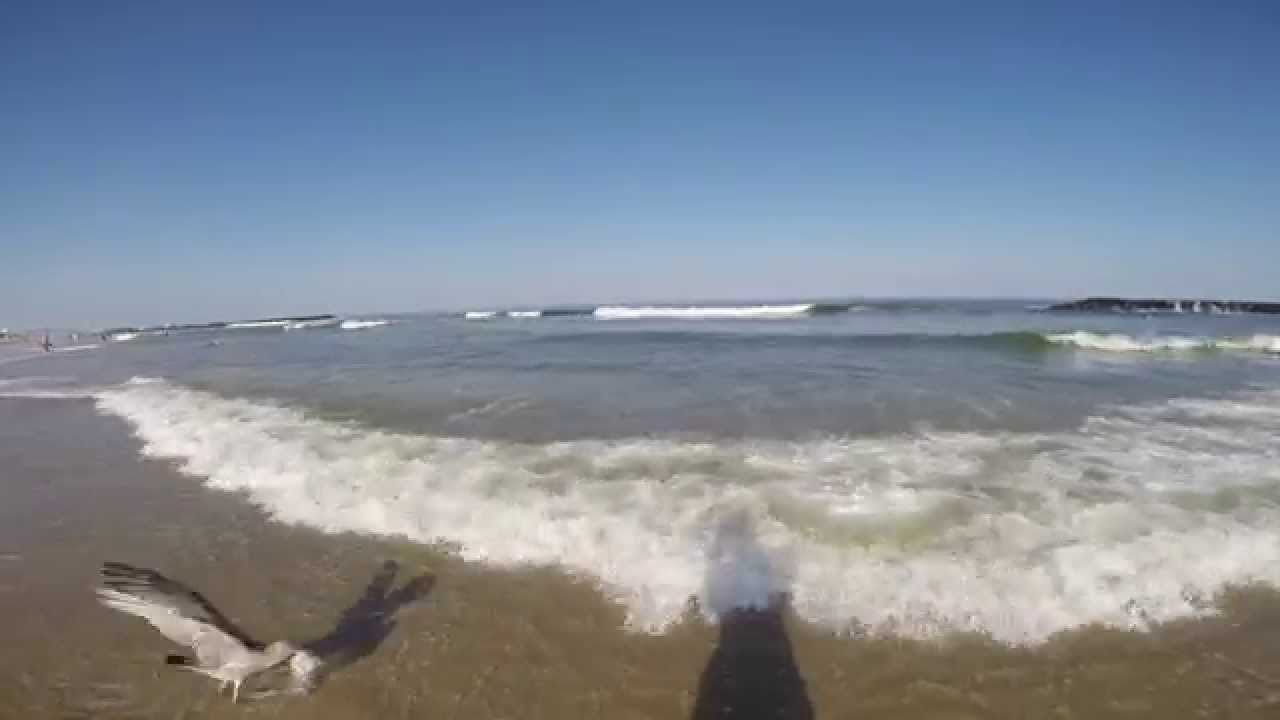 Beautiful Waves Hitting Avon By The Sea as the High Tide Rolls In