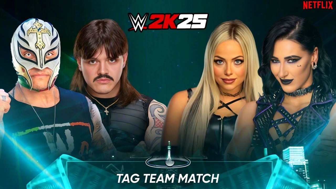 WWE 2K25 • Командный матч - Рей Мистерио, Доминик Мистерио против Лив Морган, Рии Рипли | WWE