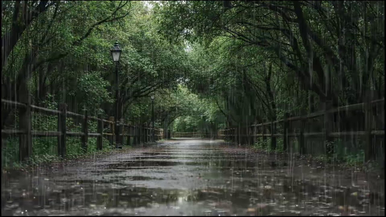Relaxing Forest Rain at Dusk | Ambient Leaf and Rain Sounds to Help You Sleep Better Naturally