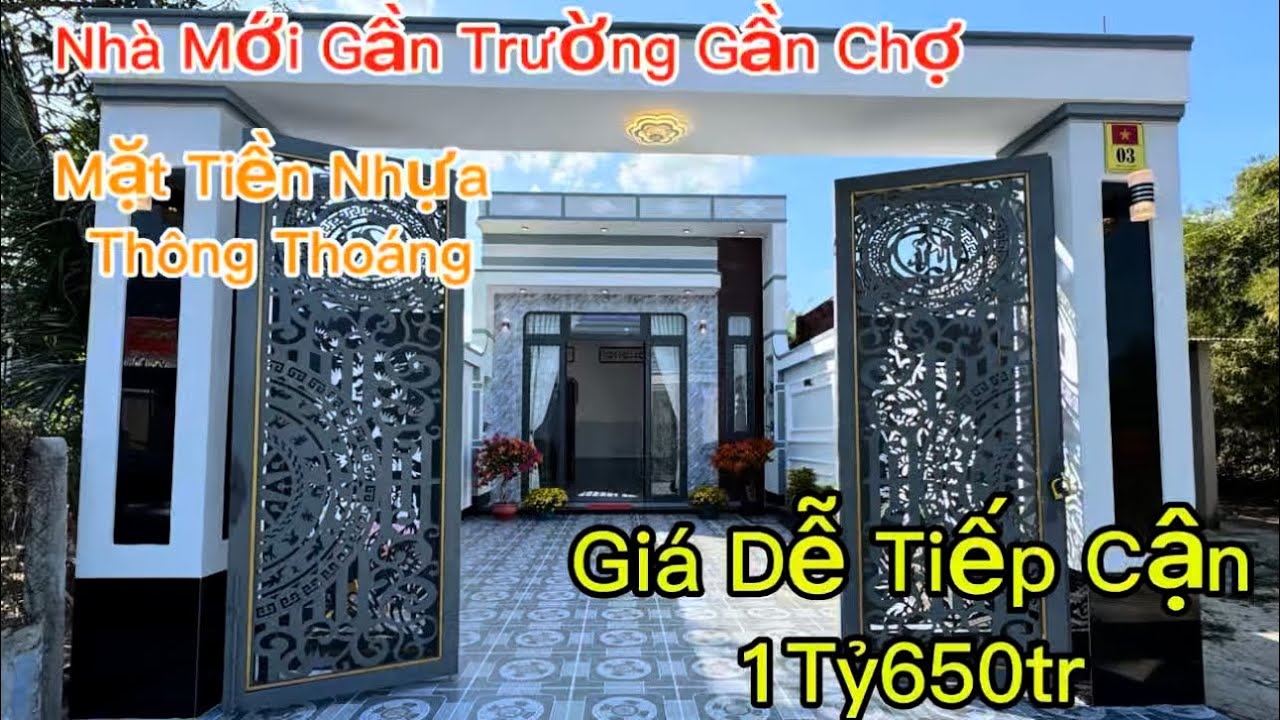 (Ms105) Nhà Mới Giá Rẻ Mặt Tiền Nhựa/Cách Chợ Trường Học 700m/Dt 5x30(120mv ODT) 💰 1Tỷ650tr TL