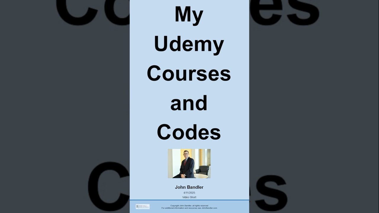 My Udemy Courses and Coupon Codes (in under 2 minutes) - #shorts #short #learning 2025