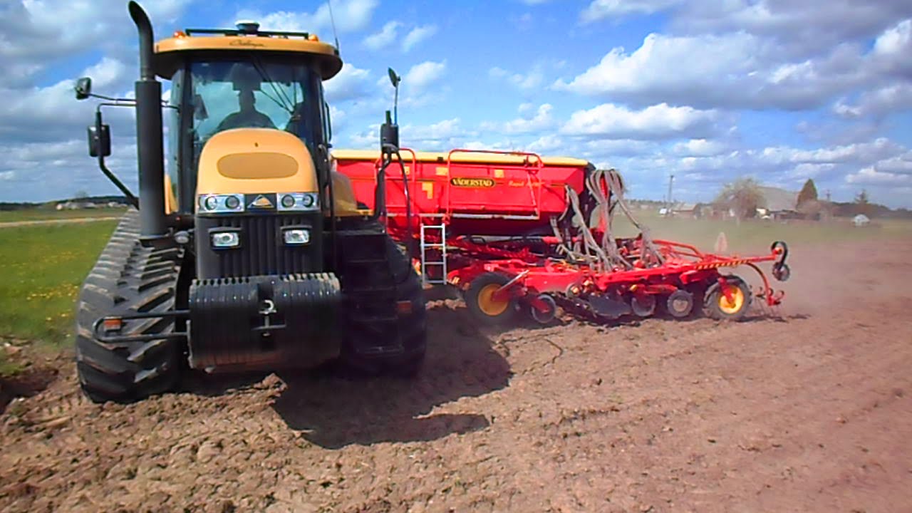 Powerful CAT Challenger + Vaderstad Rapid A 600C seeding