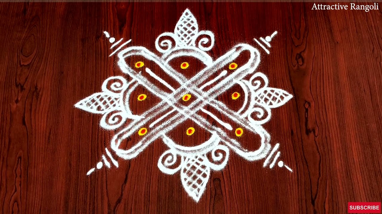 🌟7 Easy🌟Margazhi Rangoli designs🌟Padi kolam🌟3 dot Rangoli 🌟Easy Padi Kolam @AttractiveRangoli11