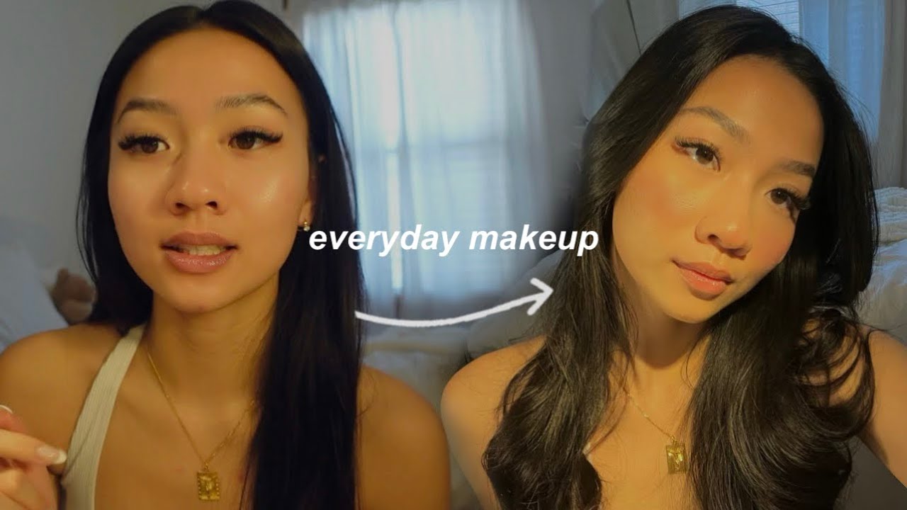 UPDATED MAKEUP ROUTINE! glowy and minimal makeup for acne-prone/scar skin | Colleen Ho