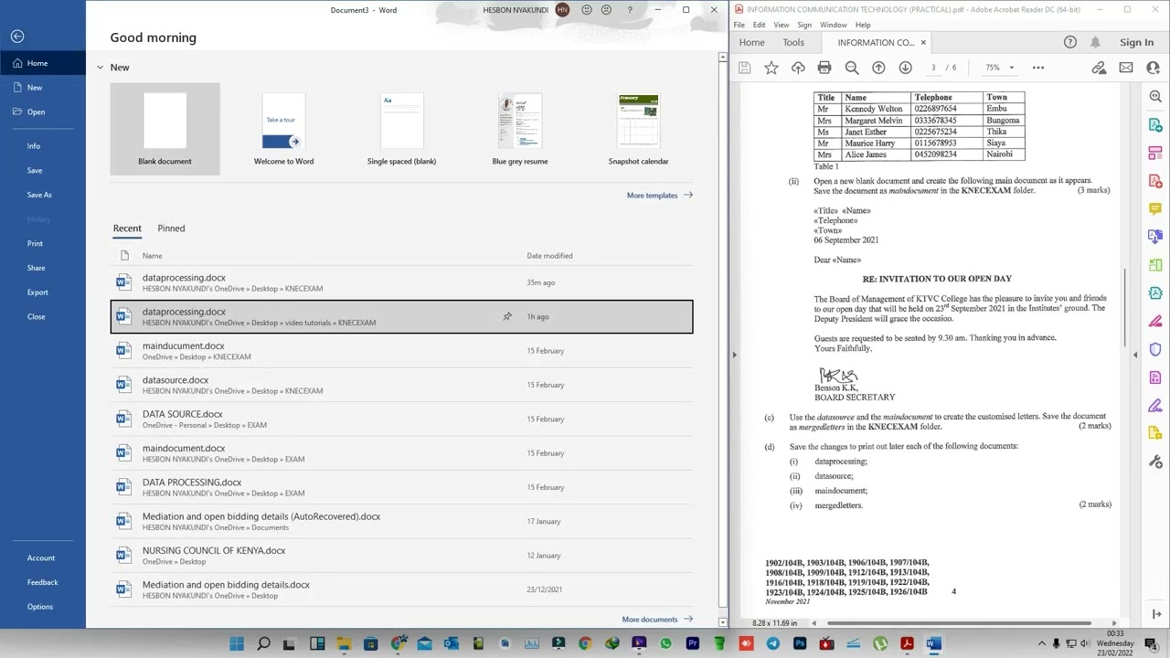 ICT PRACTICALS NOV 2021 PART 2 (CRAFT)