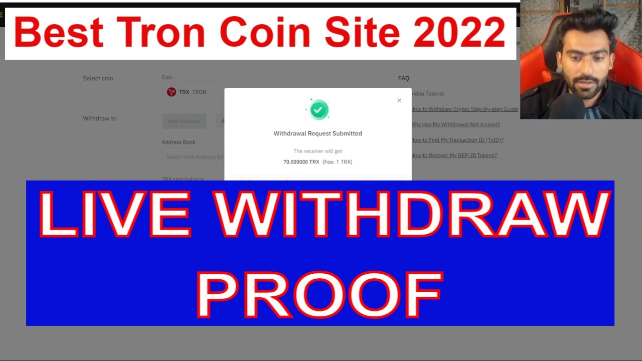 Earn free tron coin free faucet claim 2022 l Live Withdraw proof l #earnfreetroncoin