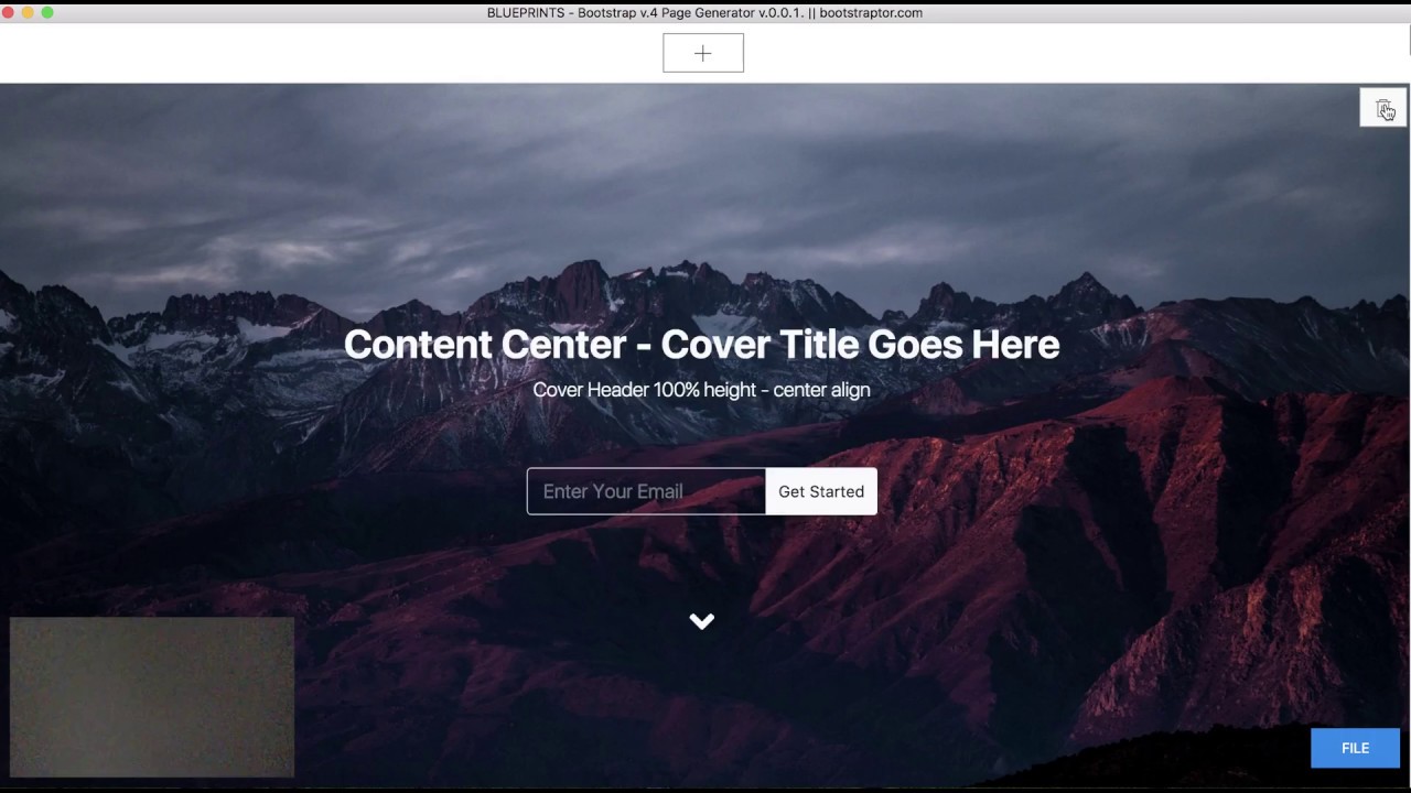 Blueprints wireframe generator Bootstrap 4