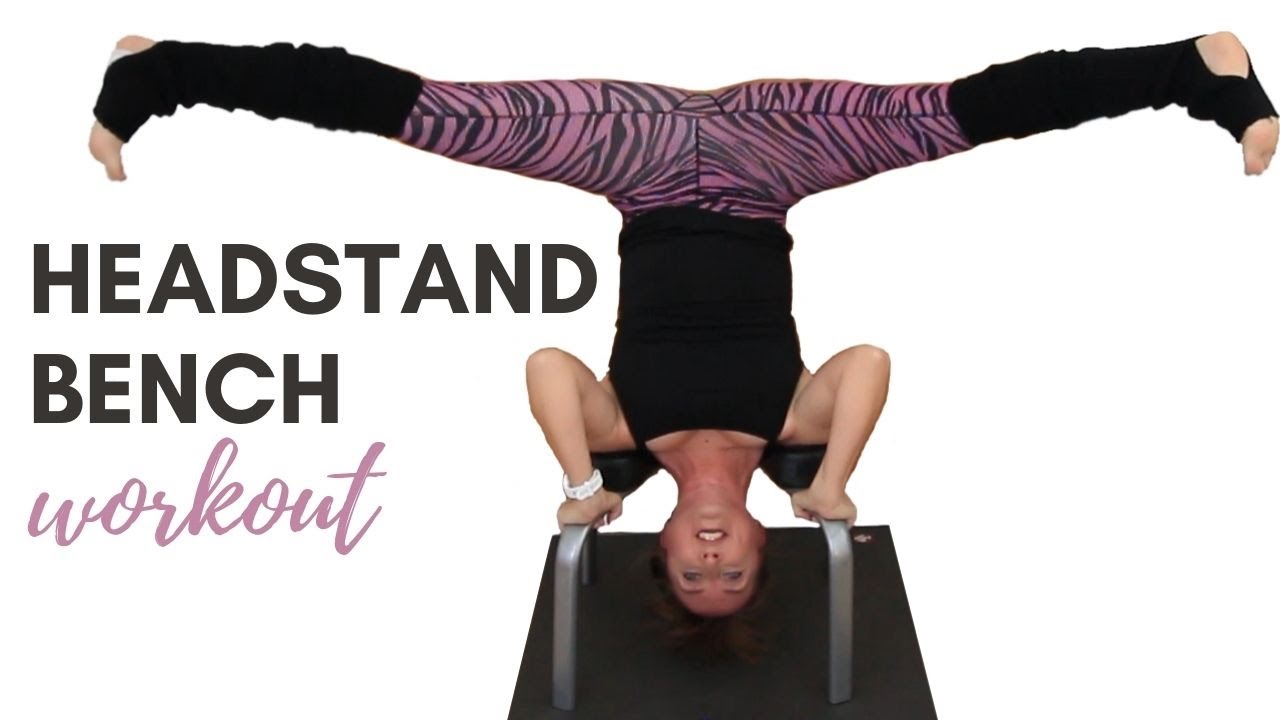 Headstand Bench Workout for Beginners - 8 minute core yoga practice
