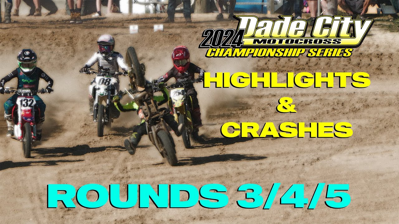 Dade City Motocross 2024  | Rounds 3/4/5 Crashes and Good Racing Highlights!