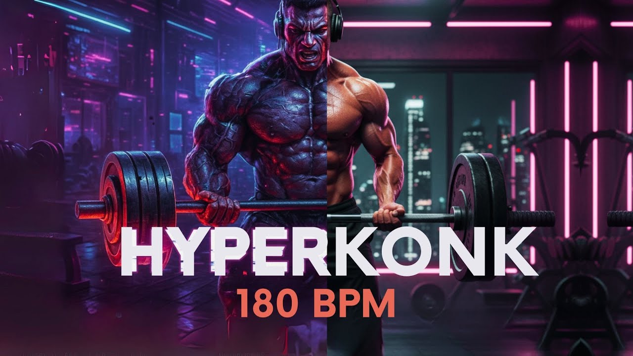 HYPERKONK™ – Brutal 180 BPM Glitch Trap Rage Mix | Cyberpunk Workout & Gaming Music 2025