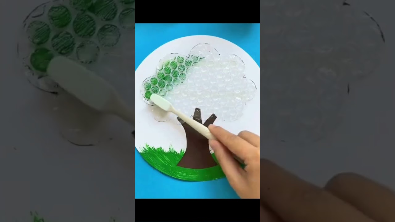 Fruit Tree DIY #shorts #art #satisfying #painting #ytshorts #diy