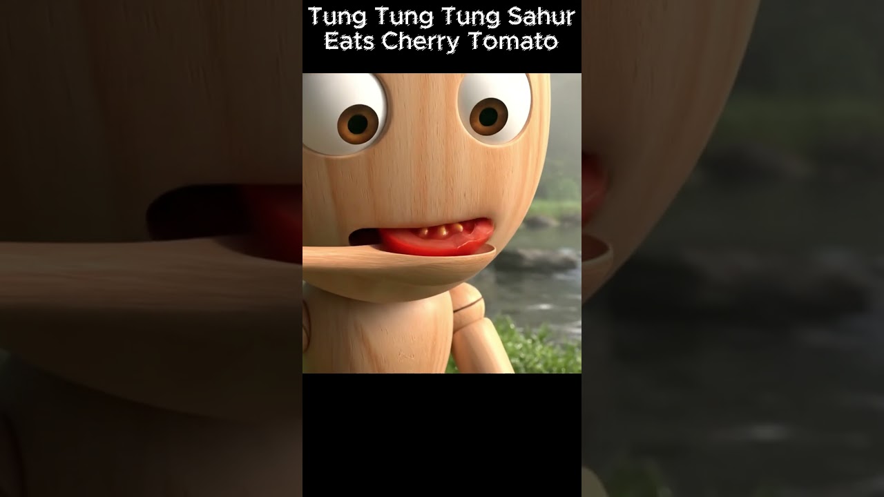 Tung Tung Tung Sahur Eats Cherry Tomato | Surreal ASMR AI Short #brainrot