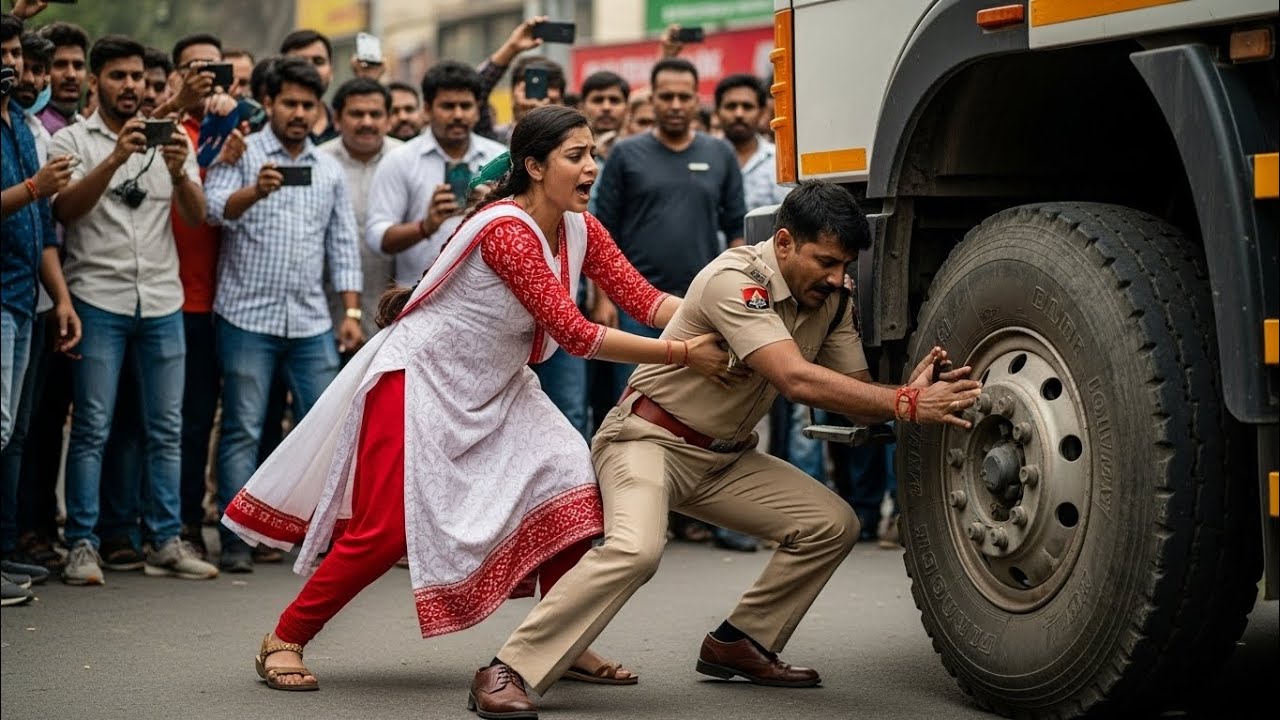 Ladki Ne Beech Road Par Police Officer Se Ki Takkar! Sab Ke Phones Nikal Gaye #youtubevideo 