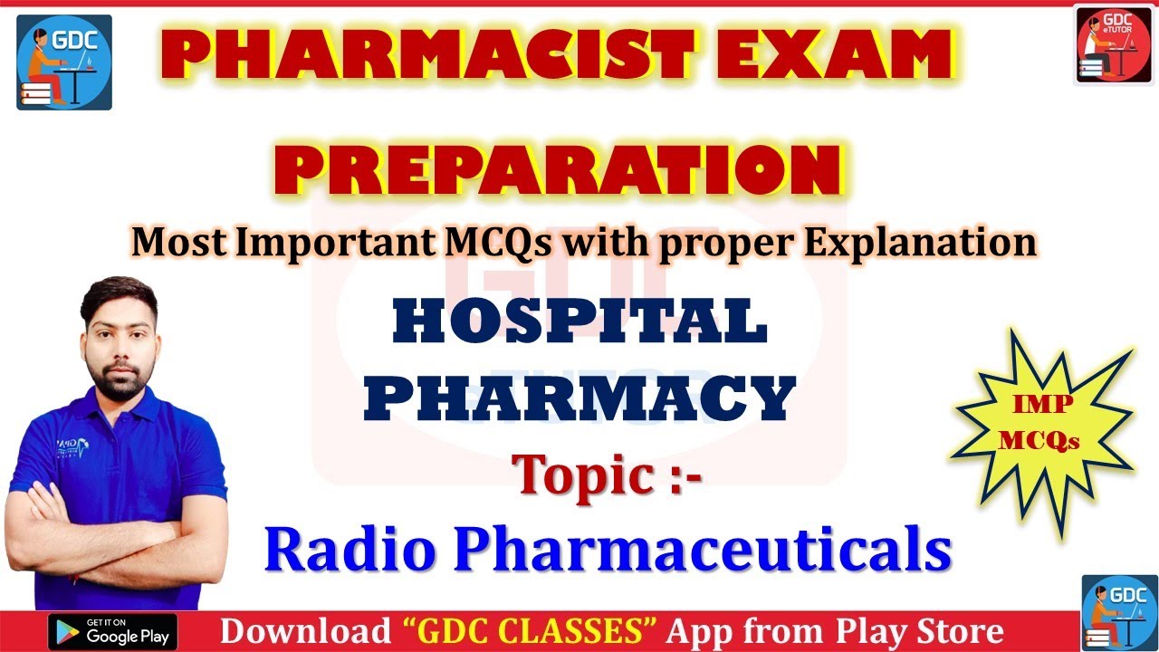 Radio Pharmaceuticals [Hospital Pharmacy] Important MCQs || Pharmacist Exam Preparation ✌✍📌🙌✔