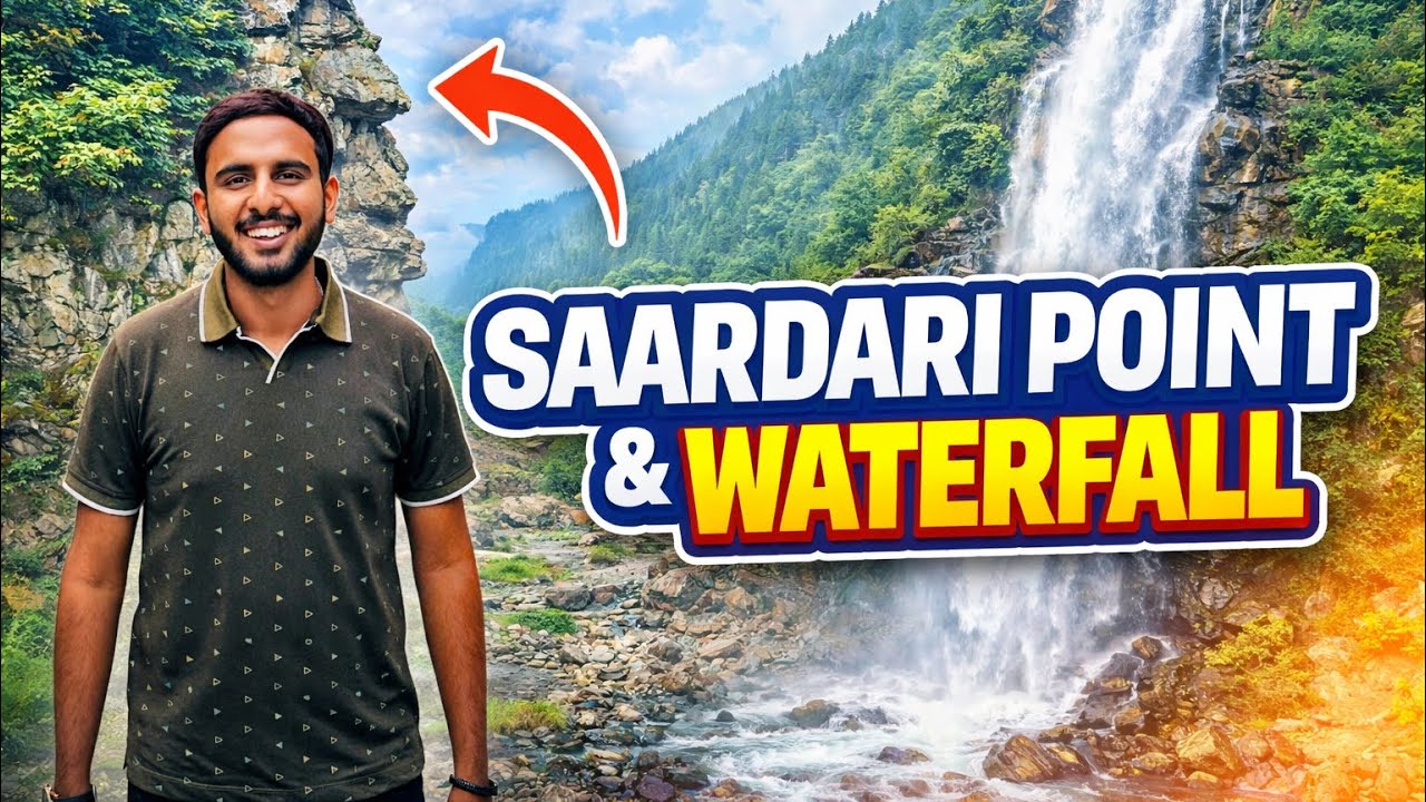 | Kashmir Saardari point & waterfall | #kashmir #saardari #viral #vlog #waterfall #travel#point#tips