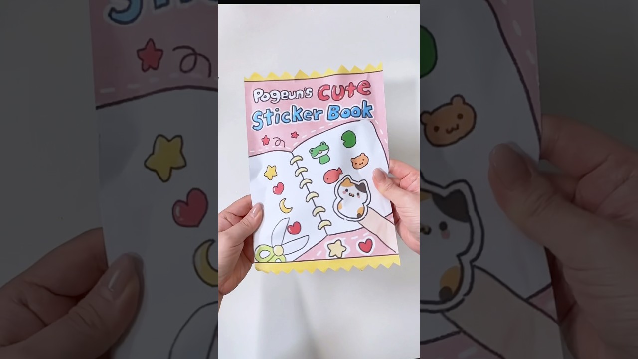 Cute sticker book Blind Bag💗 #ASMR #paperdiy #blingbag #cutediy #diy #squishybook