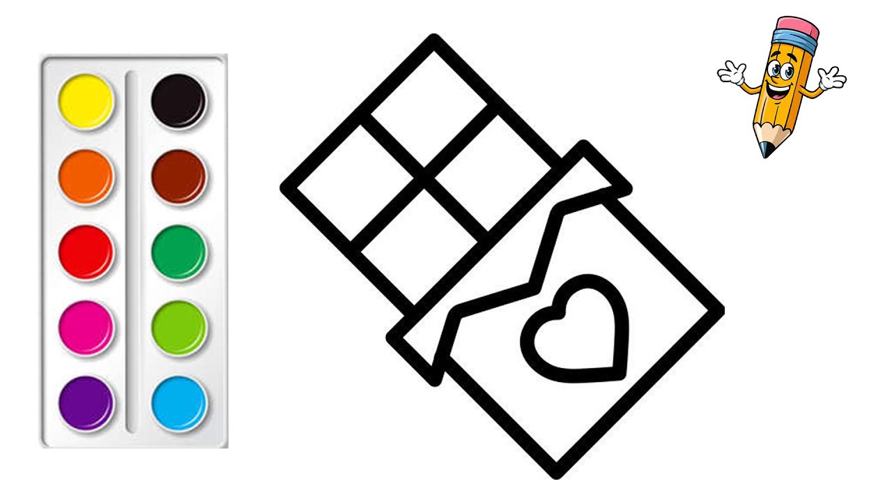 Tô Màu Kẹo Socola | How to Color A Chocolate | Bé Tô Màu #84