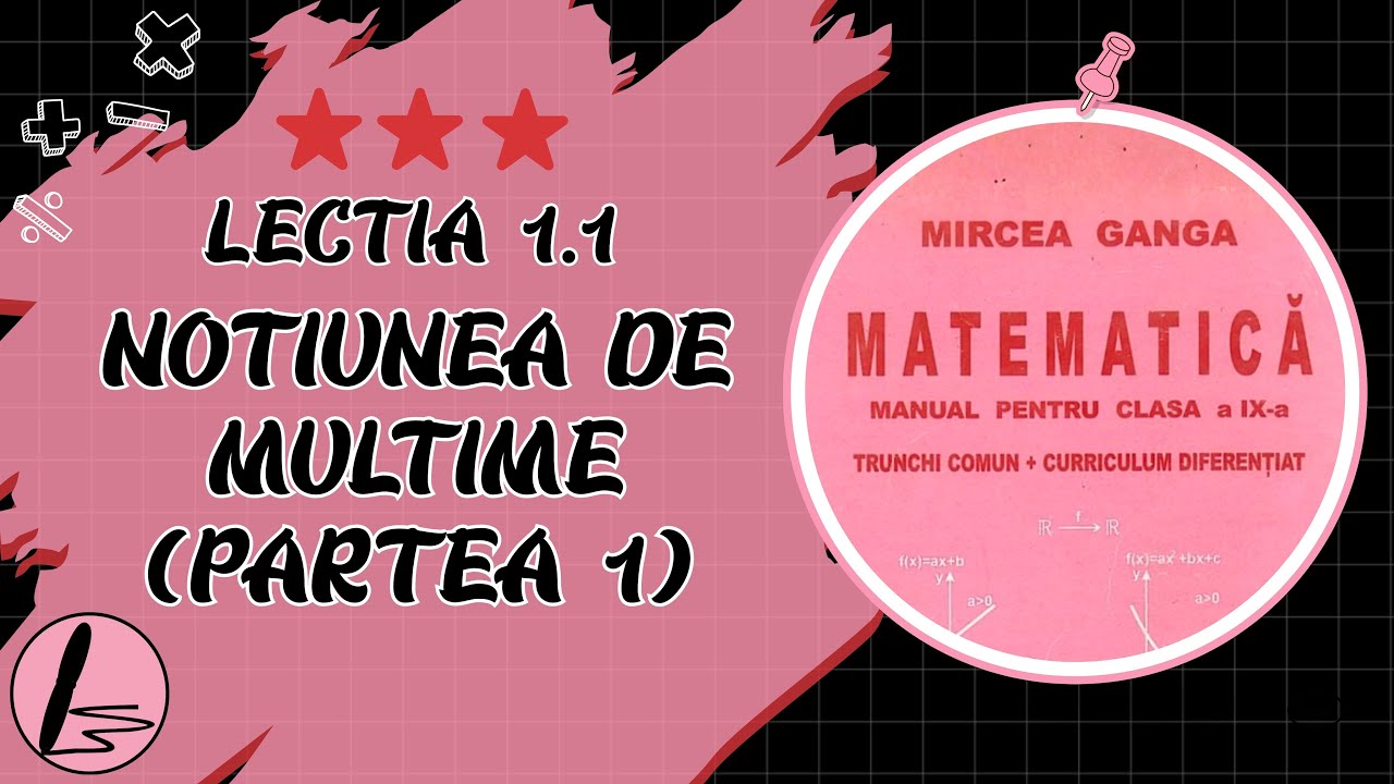 (Matematica Liceu, Clasa a IX-a, Lectia 1.1) - Notiunea de Multime (Partea 1)