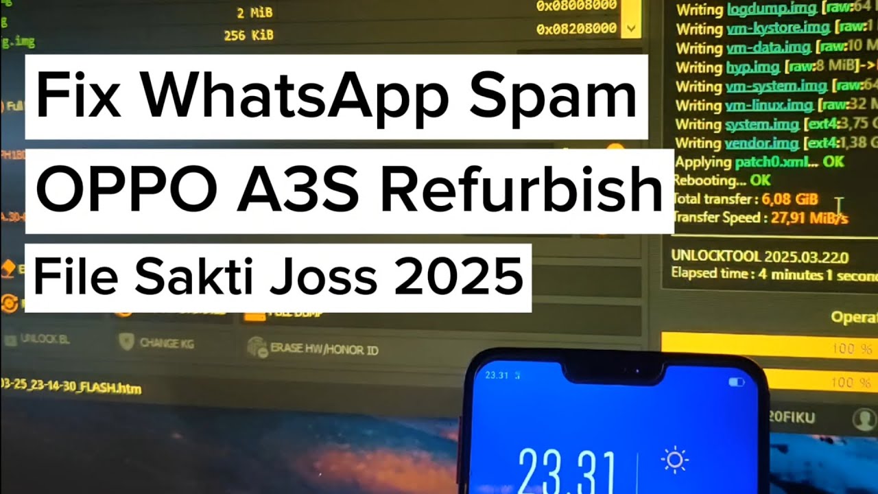 Oppo A3S Refurbish Fix Spam WhatsApp|File sakti
