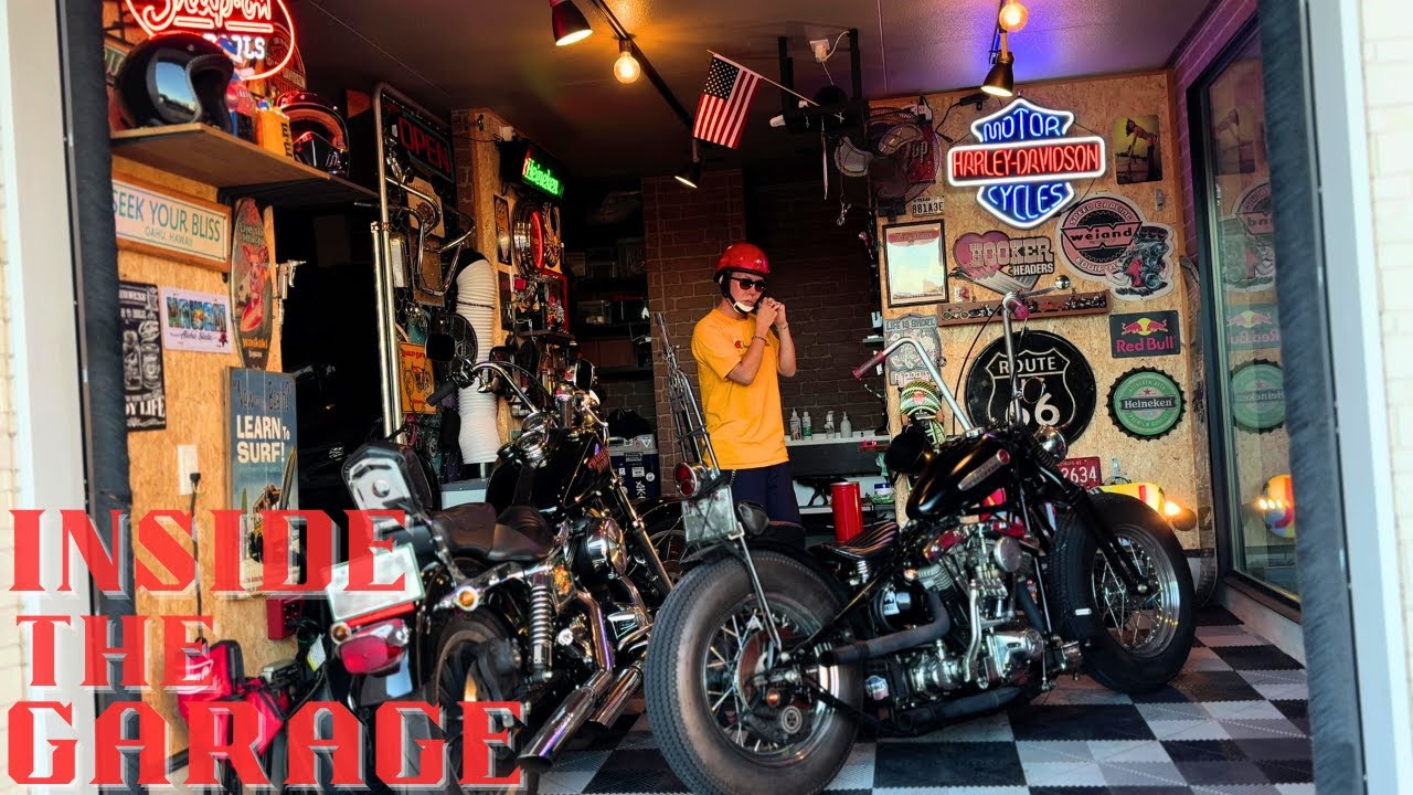 GARAGE Tour ＆いつもの整備/harleydavidson/shovelhead/chopper/garage