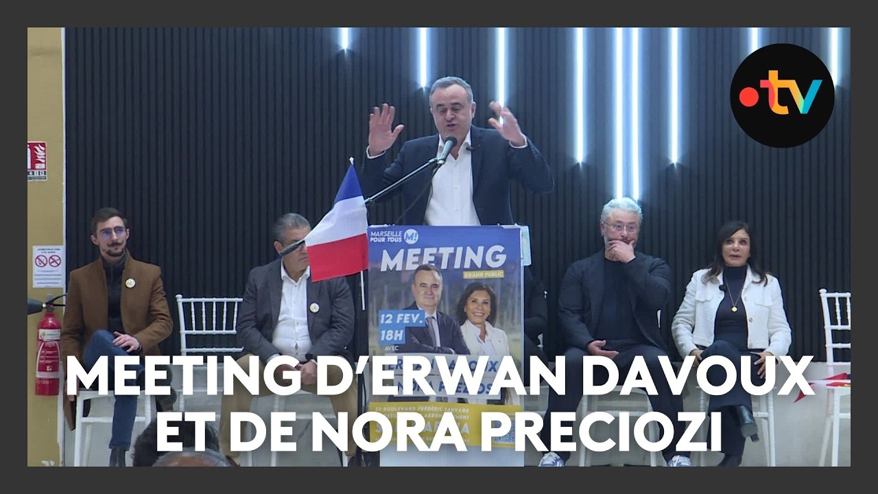 Municipales 2026 à Marseille : meeting d'Erwan Davoux et de Nora Preciozi