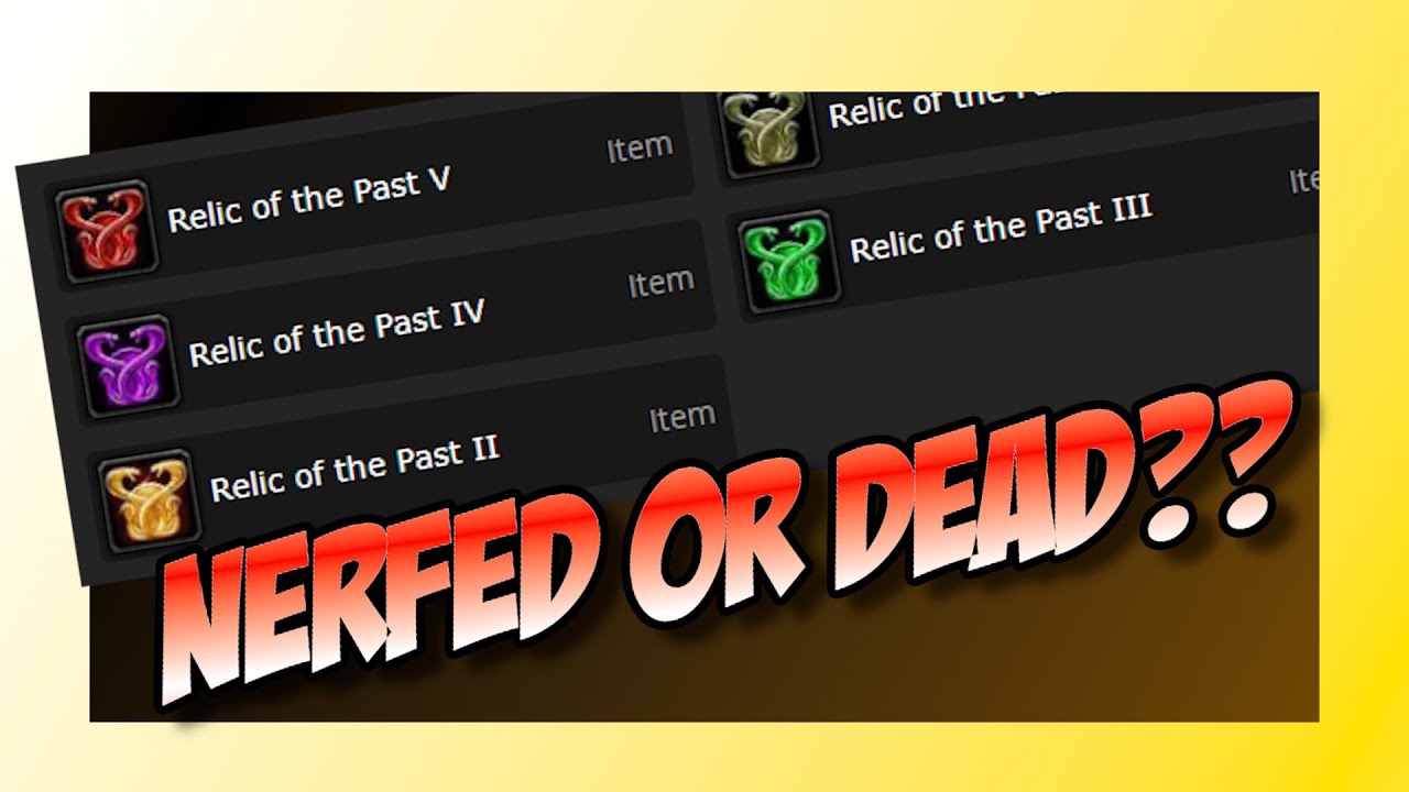 Blizzard nerfed Relic of the Past | Vendor Shuffle dead? | Shadowlands Pre-Patch