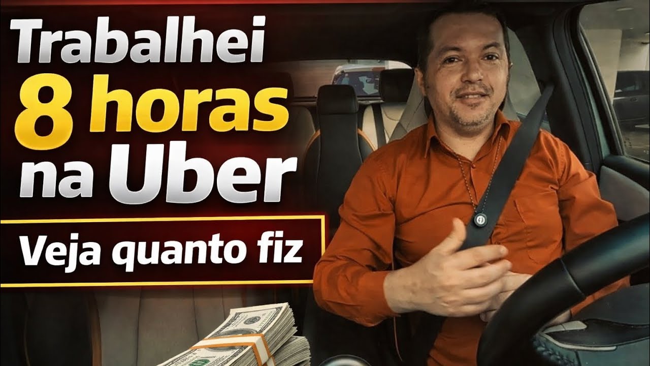 🔴Quanto dar pra ganhar trabalhando 8 horas na Uber 