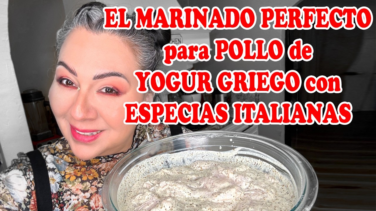 El marinado, perfecto para pollo de yogur griego, con especies italianas