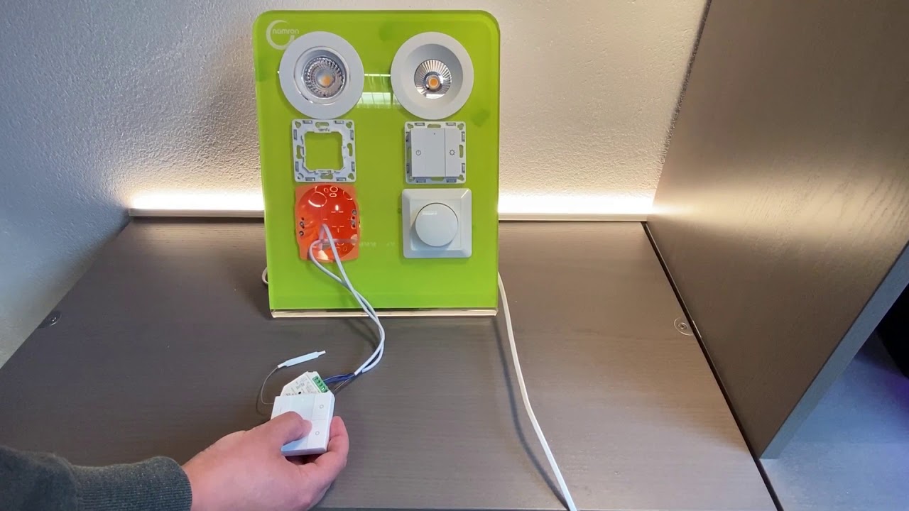 Parring av Namron Zigbee dimmer og Namron Zigbee 2-kanalsbryter (El.nr: 4512700+4512702)