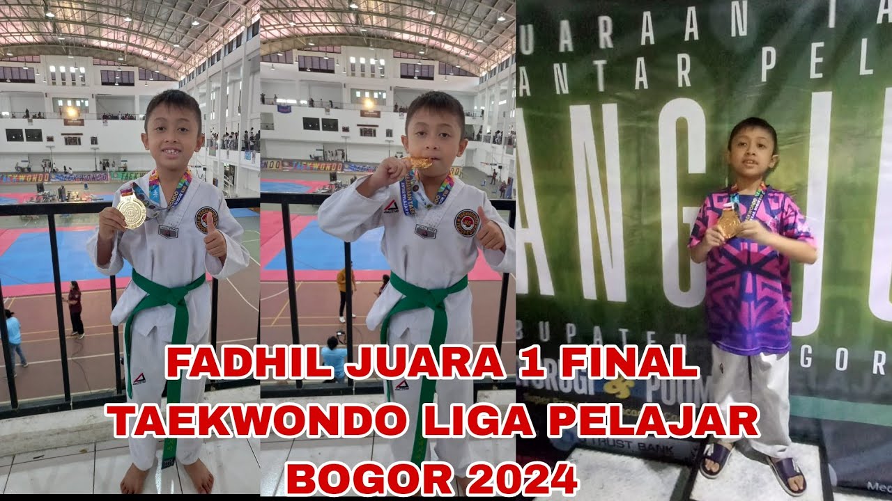 FADHIL JUARA 1 TAEKWONDO LIGA PELAJAR BOGOR