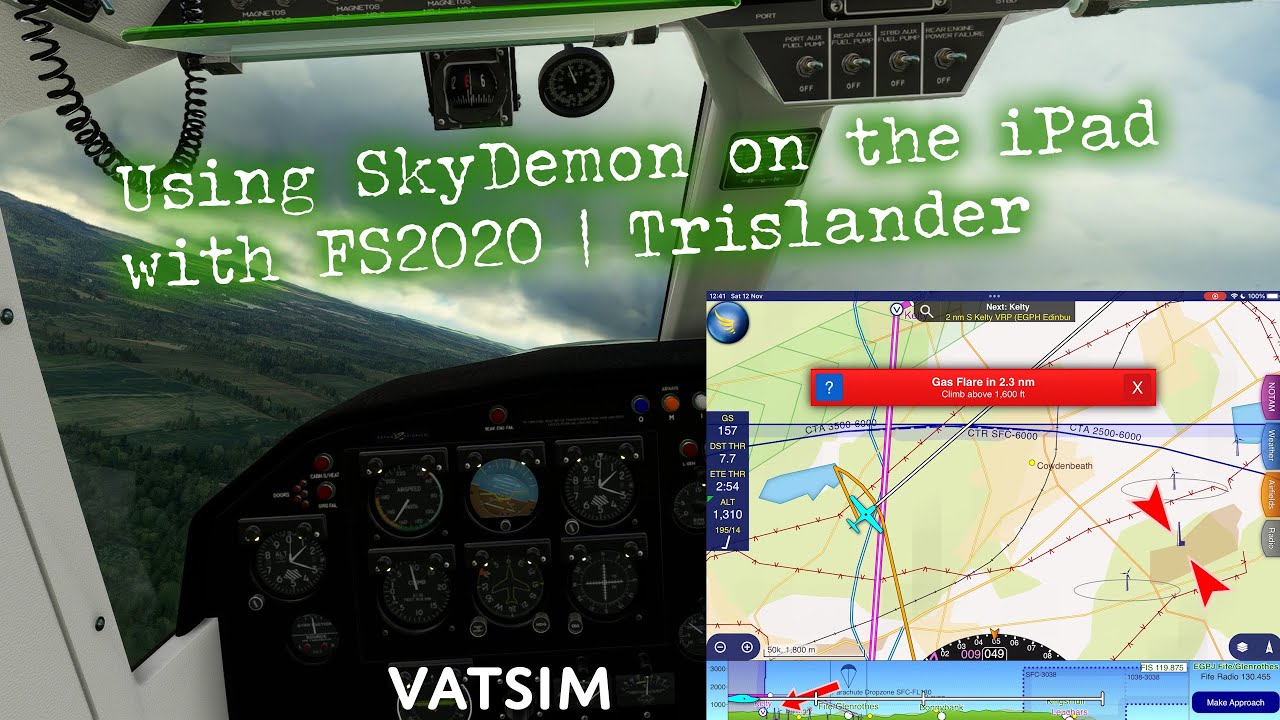 Использование SkyDemon на iPad с FS2020 | Trislander