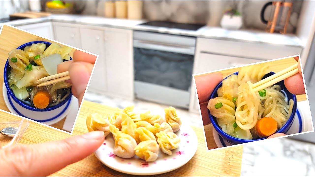Wonton Noodle In Soup | Miniature Cooking | ASMR Cooking | Soup Mì Hoàn Thánh Siêu Nhỏ