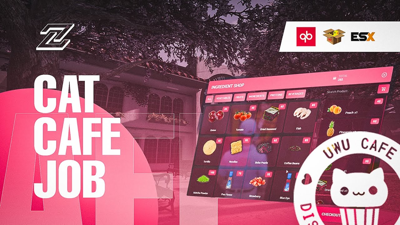 ZS Cat Cafe – The Ultimate RP Cafe Experience for FiveM (ESX | QBCore | Qbox ) | Showcase