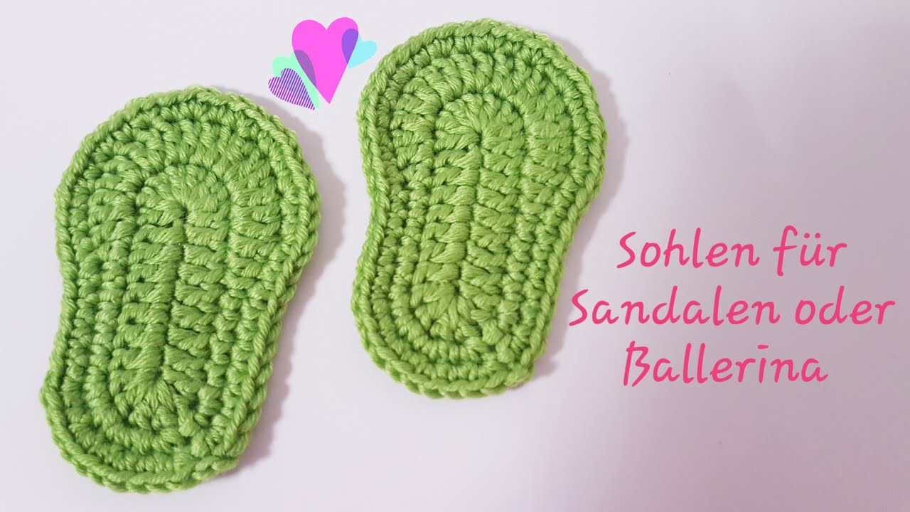 Sohlen für Babys Häkeln für Anfängern sehr einfach