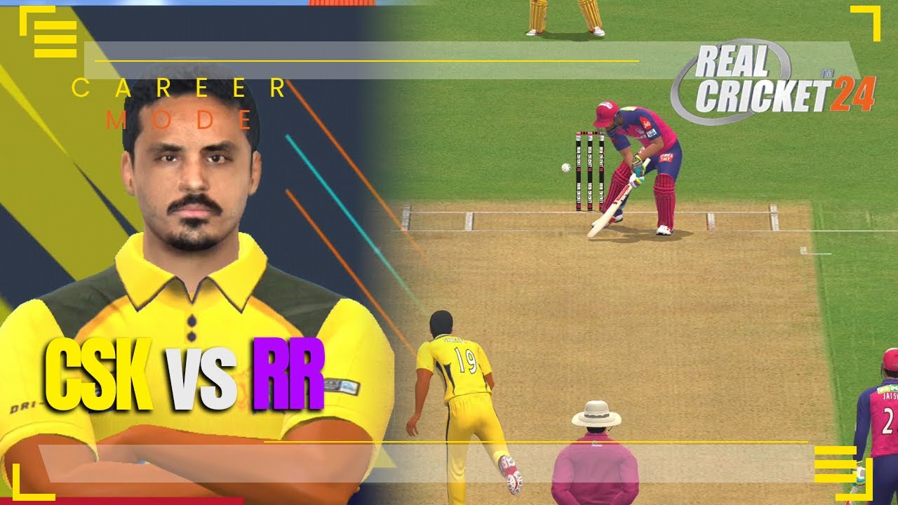 Level up : RR vs CSK : Rajasthan Royals vs Chennai Super Kings Real Cricket 24 Career Mode IPL 2024