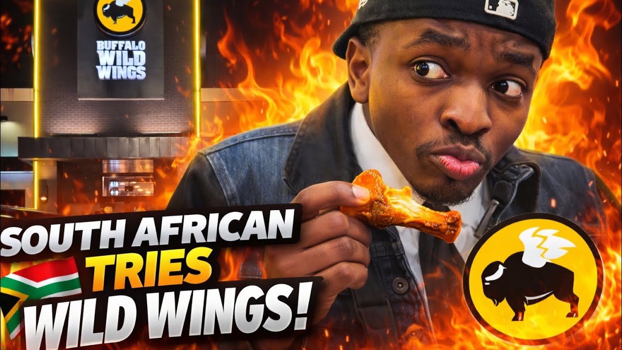 South African Student-Athlete Tries American Buffalo Wild Wings for the First Time 🇿🇦🇺🇸🔥