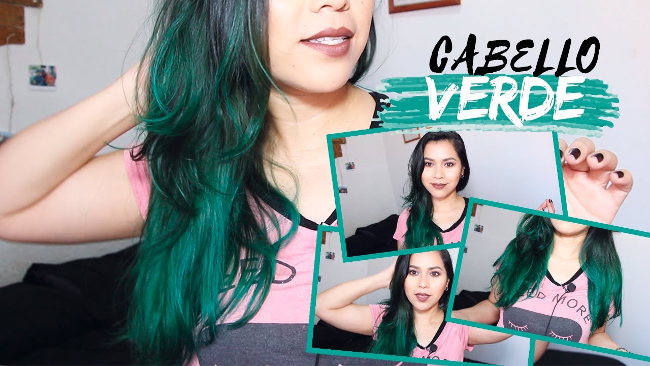 Cabello Verde ¿Cómo lo hice?: Decoloración + Tinte de fantasía - Green Hair with Manic Panic