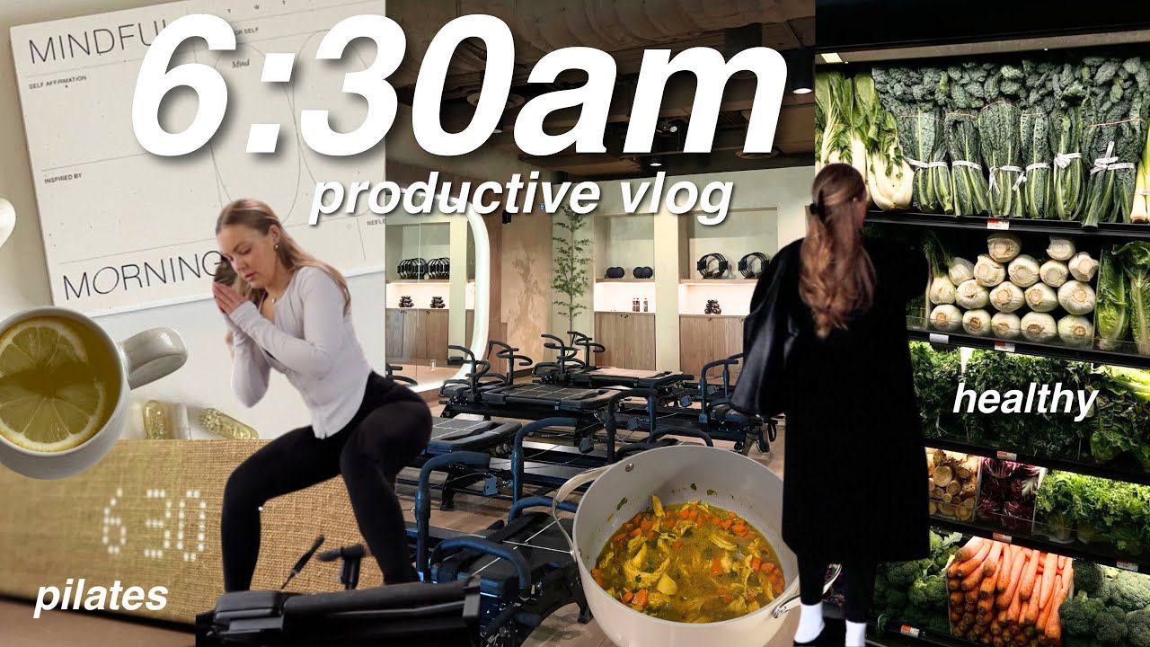 6:30am PRODUCTIVE day in my life  🕣👏🏼 very motivating & healthy habits!