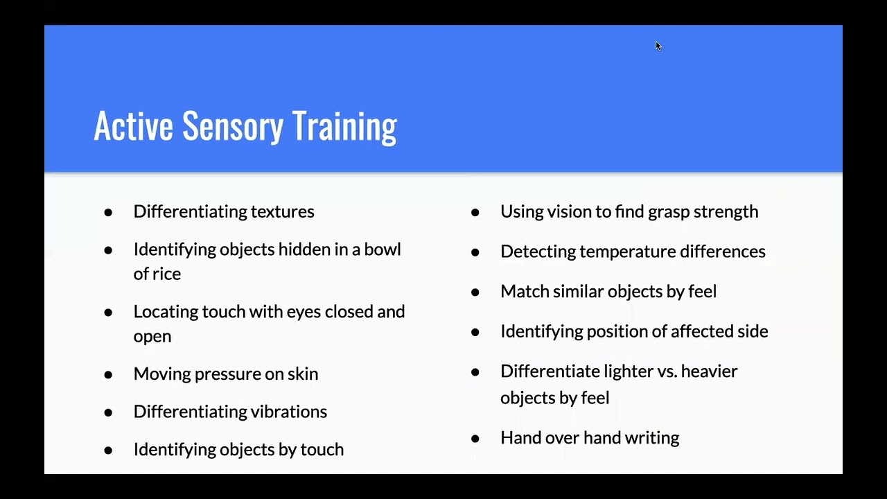 Post-Stroke Sensory Changes and Adaptations