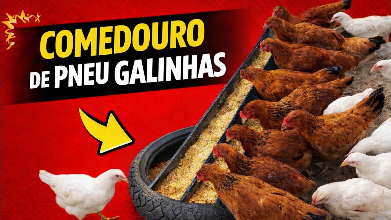 IDEIA GENIAL: COMEDOURO DE PNEU DE MOTO PARA GALINHAS