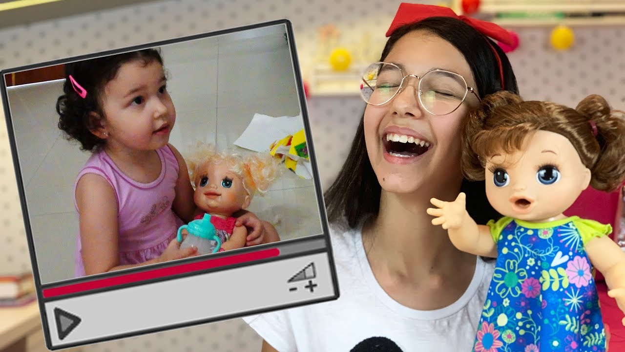 REAGINDO AOS MEUS VÍDEOS ANTIGOS COM A BABY ALIVE COMIDINHA FELIZ | Luluca