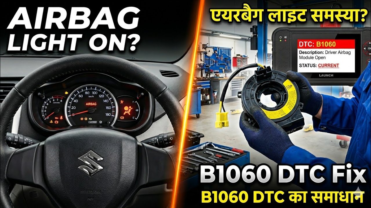Air Bag Light On in Celerio B1060 DTC 